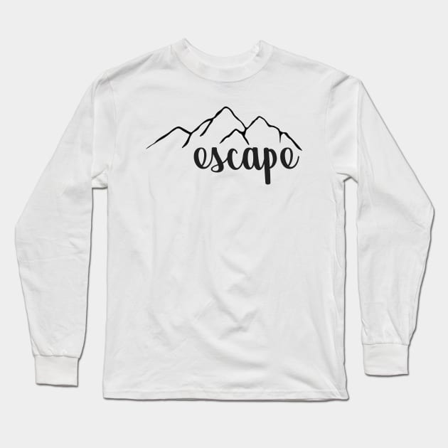 Escape Mountains Long Sleeve T-Shirt by annmariestowe